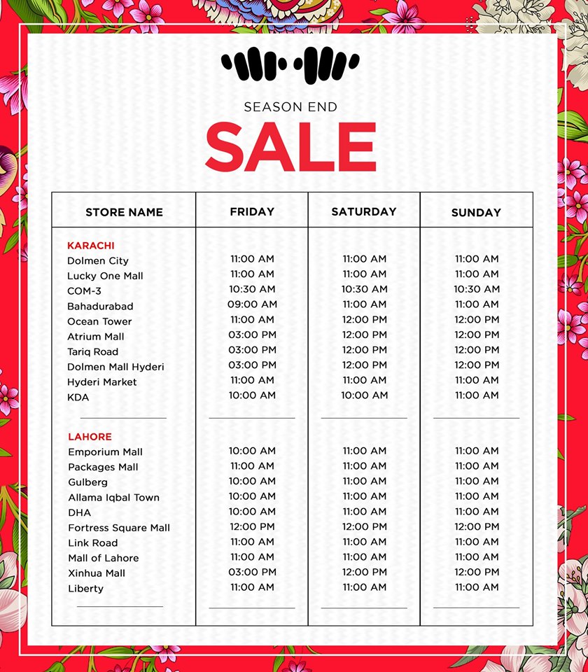 Khaadi End Summer Season Sale! Upto 50 OFF on selected items (starting